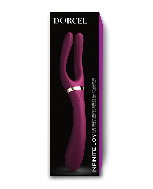 =Dorcel Infinite Joy Bendable Forked Vibrator - Plum