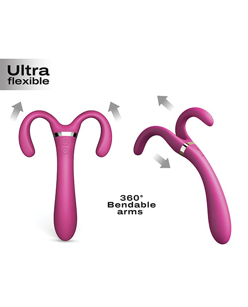 =Dorcel Infinite Joy Bendable Forked Vibrator - Plum