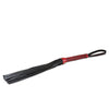 Sultra 16" Lambskin Flogger Classic Weave Grip - Black w/Red Woven Handle