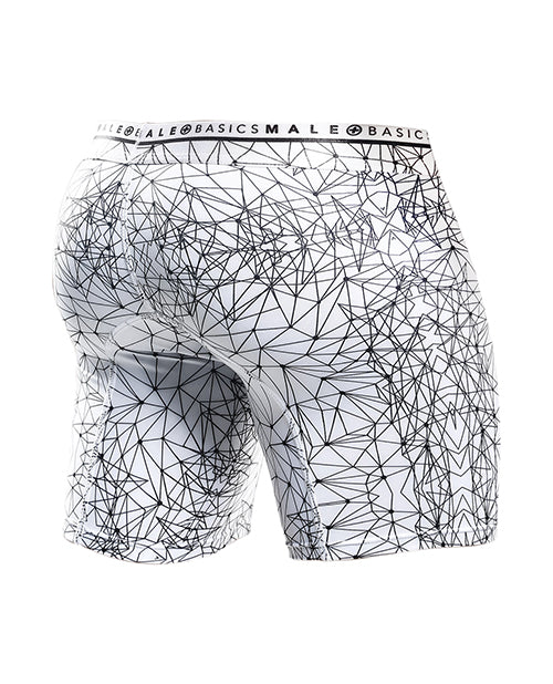 Male Basics Spider Hipster Boxer Brief White/Black LG