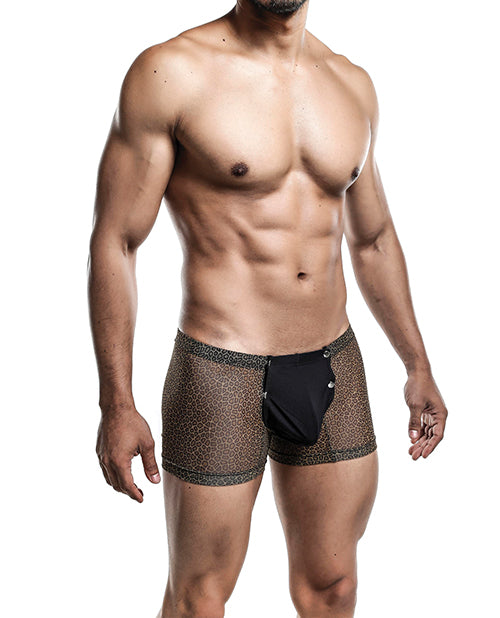 Male Basics Sinful Magic Leopard Pouch Boxer Black S/M