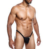 Male Basics Y Buns Thong Black MD