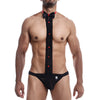 Male Basics Tuxedo Lace Jockstrap Black S/M