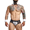 Male Basics MOB Maitre D Brief, Bow & French Cuffs Black/White XL