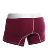 Male Basics Performance Boxer Burgundy LG