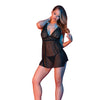 Sexy Time Zoey Babydoll w/Flyaway Back Black S/M