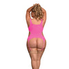 Sheer Mesh Merry Widow & Crotchless G-String Pink QN