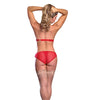 Risqué Business Cupless Bra & Crotchless Panty Red L/XL