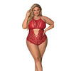 Sugar & Spice Teddy w/Snap Crotch Red QN