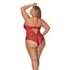 Sugar & Spice Teddy w/Snap Crotch Red QN