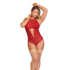 Sugar & Spice Teddy w/Snap Crotch Red S/M