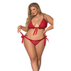 Sugar & Spice Ribbon Tie Bra & Panty Red QN