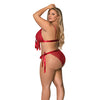 Sugar & Spice Ribbon Tie Bra & Panty Red QN