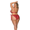 Sugar & Spice Ribbon Tie Bra & Panty Red QN