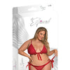 Sugar & Spice Ribbon Tie Bra & Panty Red QN