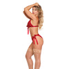 Sugar & Spice Ribbon Tie Bra & Panty Red S/M