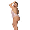 Seabreeze Strappy Back Teddy w/Snap Crotch Blush 2X