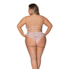 Seabreeze Strappy Back Teddy w/Snap Crotch Blush 2X