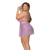 Girl Next Door Babydoll & Crotchless Panty Lilac 2X