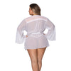 Modern Romance Flowing Short Robe White 2X