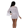 Modern Romance Flowing Short Robe White S/M