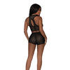 Modern Romance Tie Front Halter & Tap Pant Black S/M