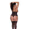 Ooh La Lace Cupless & Crotchless Teddy Black QN