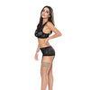 Ooh La Lace Bralette, Garter Skirt & G-String Black L/XL