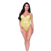 Love Star High Leg Teddy w/Snap Crotch Chartreuse L/XL