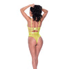 Love Star High Leg Teddy w/Snap Crotch Chartreuse L/XL