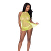 Love Star Halter Swing Chemise & Thong Chartreuse L/XL