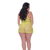 Love Star Halter Swing Chemise & Thong Chartreuse QN