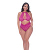 Berrylicious Lace Halter Top & Panty Pink QN