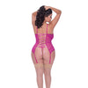 Berrylicious Lace Halter Basque & G-String Pink QN