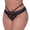 Ooh La Lace Peek-a-Boo Cheeky Panty Black QN