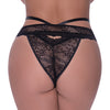 Ooh La Lace Peek-a-Boo Cheeky Panty Black QN
