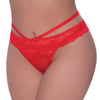 Ooh La Lace Peek-a-Boo Cheeky Panty Red QN