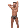 Cock Pit Fishnet Mini Cock Ring Short Black SM