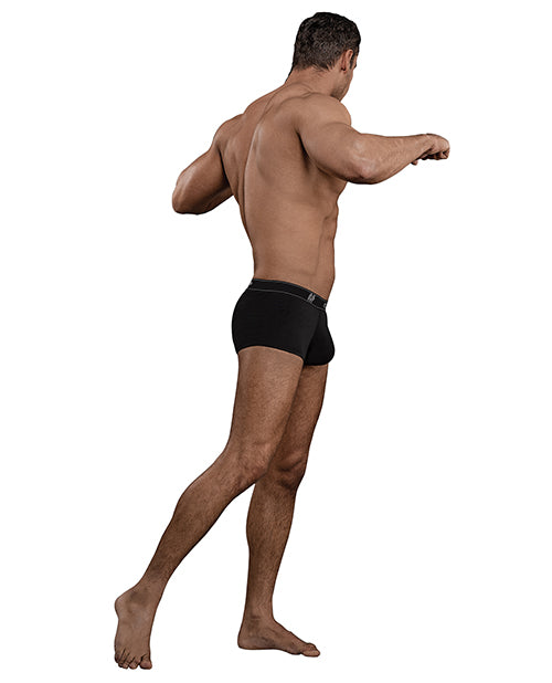 Bamboo Low Rise Pouch Enhancer Short - Black