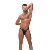 Cock Pit Fishnet Cock Ring Jock - Black