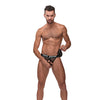 Cock Pit Fishnet Cock Ring Jock - Black