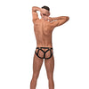Cage Matte Strappy Ring Jock Black S/M