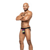 Galactic Sheer Poly Spandex Strappy Ring Jock Multi Color S/M