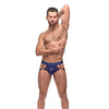 Diamond Mesh Jock Ring Blue