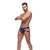 Diamond Mesh Jock Ring Blue