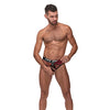 Cock Pit Fishnet Cock Ring Thong - Red