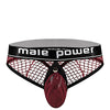 Cock Pit Fishnet Cock Ring Thong - Red