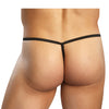 Male power g-string w/straps & rings black