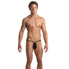 Male Power G-String w/Front Ring Black O/S
