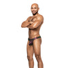 Hocus Pocus Stretch Poly Spandex Uplift Bong Thong Purple L/XL